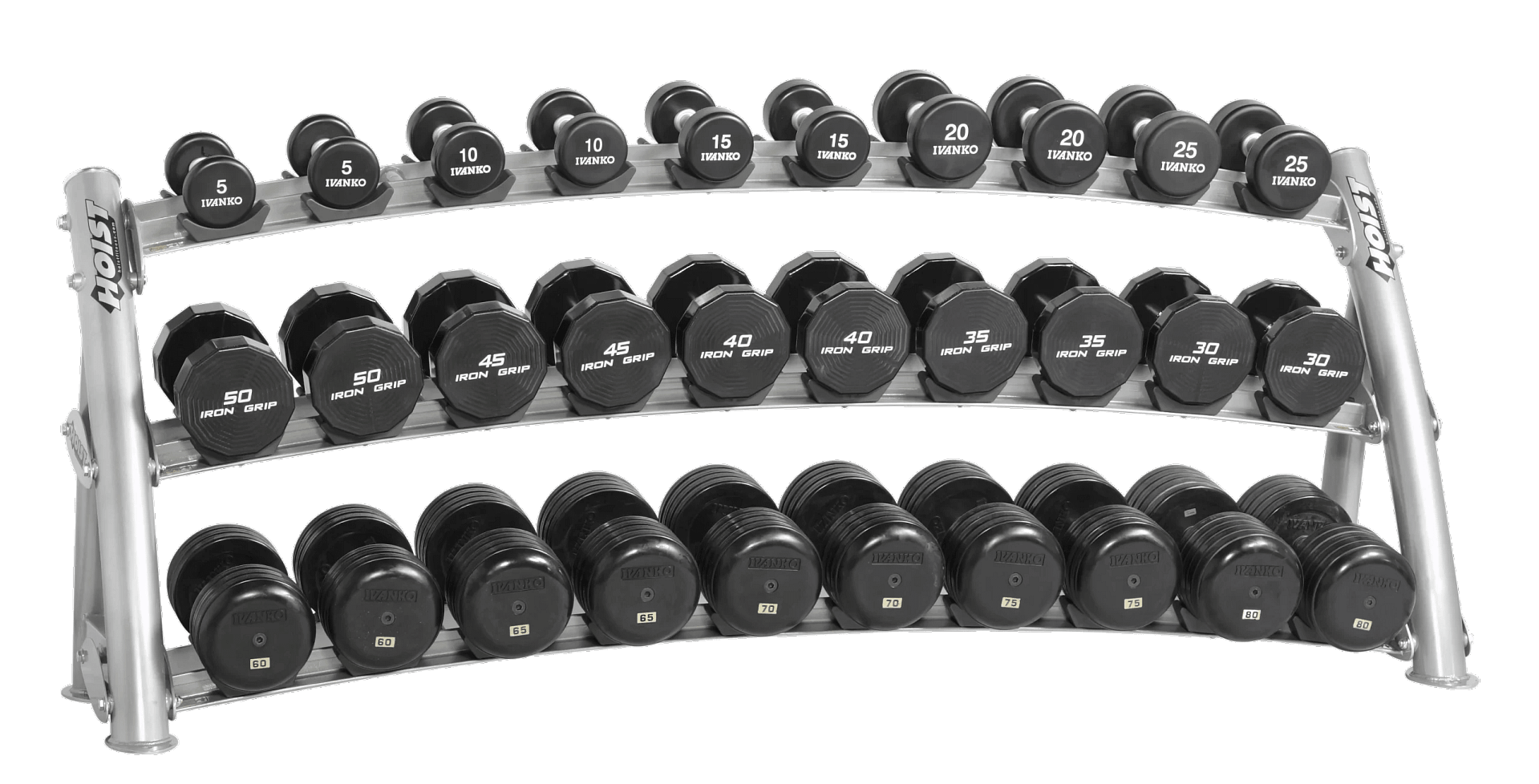 Hoist 3 Tier Horizontal Dumbbell Rack CF-3461-3. New