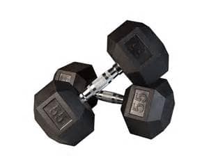 DXP 5-50 lbs Rubber Hex Dumbbell Set-Call Now For Lowest Price