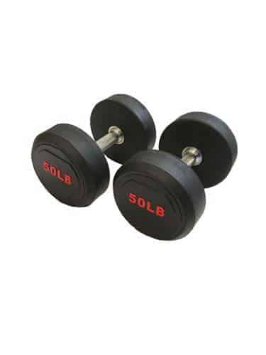 DXP 5-50 lbs Rubber Pro Style Dumbbell Set