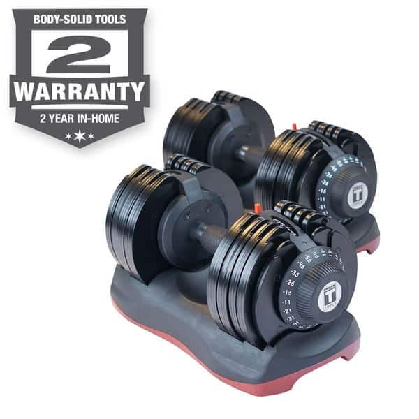 SDBX132 Body-Solid Tools Adjustable Dumbbell Pair-NEW IN BOX . Call For Lowest Price In the USA - Image 3